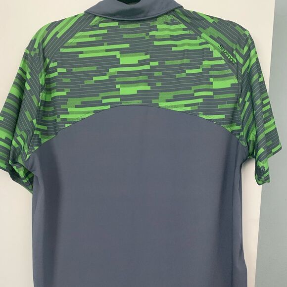Slazenger Mens Golf Shirt SZ M Green & Gray - Picture 5 of 7